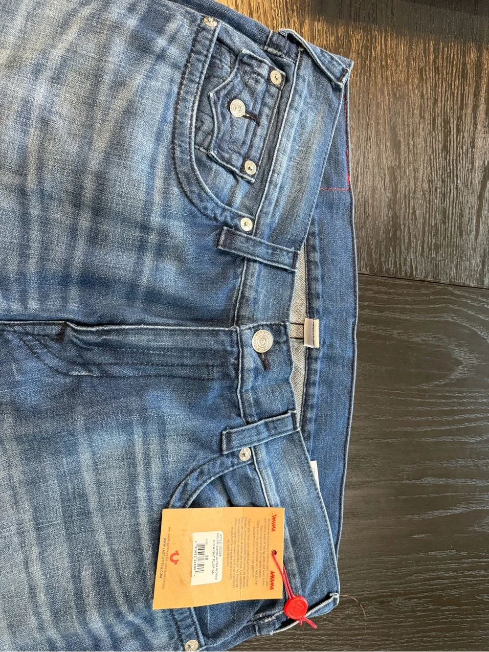 True Religion Medium Indigo Straight Leg Jeans